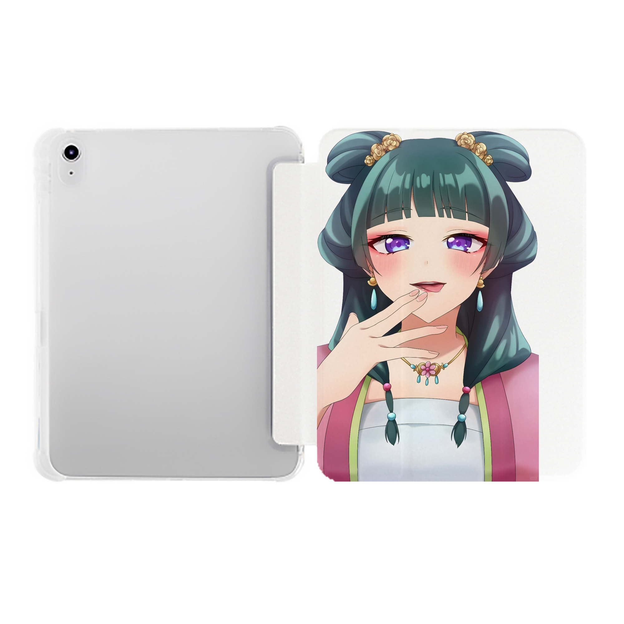 （画像用） 薬屋のひとりごと The Apothecary Diaries IPad ケース ペン収納付き 三つ折りスタンド PUレザー×シリコン 対応機種9.5/10.5/10.9インチ